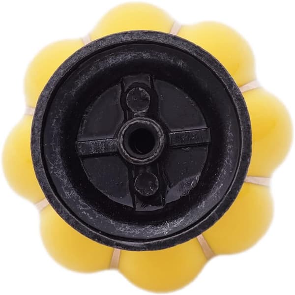 6-pack Keramiska Skåpknoppar, Pumpaform, med Skruvar, Gul