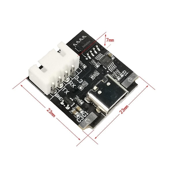 USB-C - sarjaportti UART-korttimoduuli Eristetty USB - TTL-moduuli 3.3V TYPE-C Latauskaapeli Päivitys