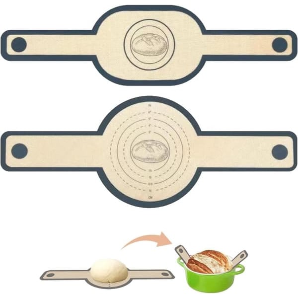 2-pack Tjock 0,7 mm Ugnsmatta med Långt Handtag – Hållbar Bakplåt för Bröd, Passar Ugn, Mikrovågsugn, Airfryer m.m._qq