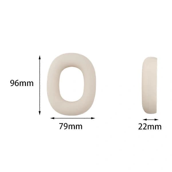 1 par bløde silikone ørepuder til Baseus Bowie H1i headset Multolor Sort