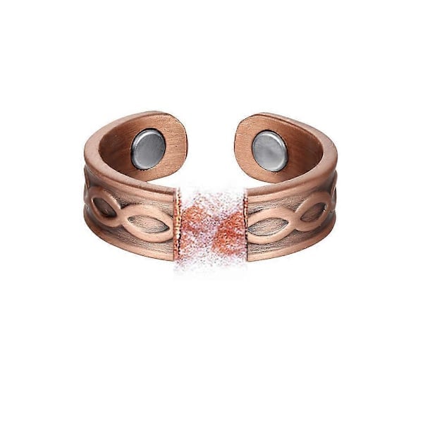 99,9% Koppar Magnet Ring Kollektion - Trendig Enkel Öppen Energirings Par Stil