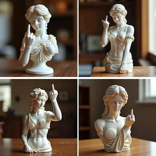Vienna Gudinnestaty Ger Fingret Ornament Kontor A2