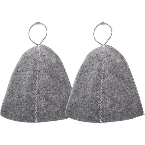 [QD] Original Ullbastuhatt för Kvinnor och Män 2-pack 100% Naturlig Filt Bastutillbehör