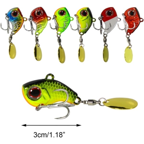 QD-Spinnfiskestang, fiske, jiggstenger, kunstig agn, fiskeutstyr, jiggstenger for abbor og gjedde, 6 stykker