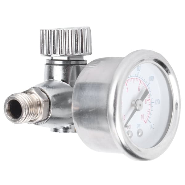1/4-tums sprutpistoler Lufttrycksregulator Tryckreglerande justeringsventil Manometer