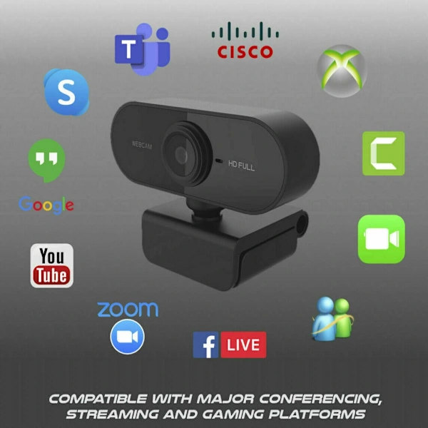 USB HD-webcam Indbygget mikrofon Smart 30fps webcam