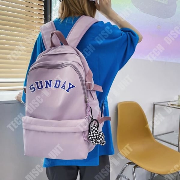 TD® Yksivärinen Englantilainen Twist Kink Reppu Suurikapasiteettinen Reppu Lukio-opiskelijan Koululaukku Vedenpitävä Nylon Tietokonelaukku