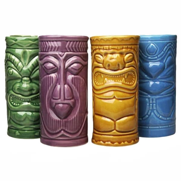 4x Keramiska Muggar - Tiki