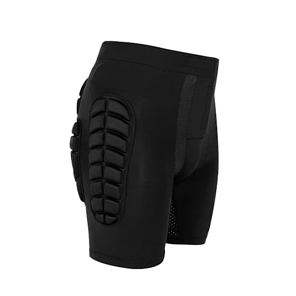 Vadderade skyddsshorts Höftskydd för skateboardcykling snowboard svart