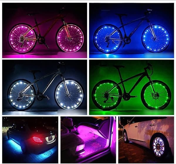 Lysstripe med fjernkontroll LED RGB 2 m IP65