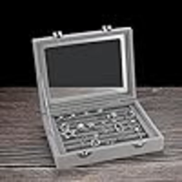 Smykkeskrin, 7 Rum Ringsorganisator, Smykke Ring Display Organizer Opbevaring˜QD