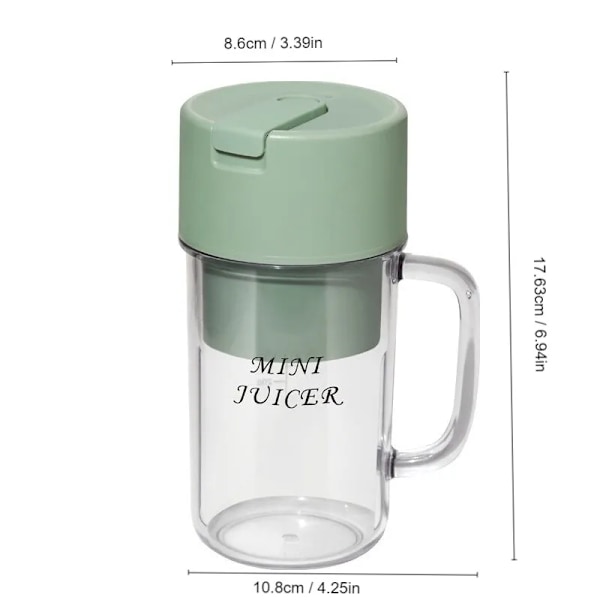 QU.1st Bärbar Elektrisk Juicekopp: Pressa Frukt & Grönsaker Var Som Helst med Kraftfull Mixning