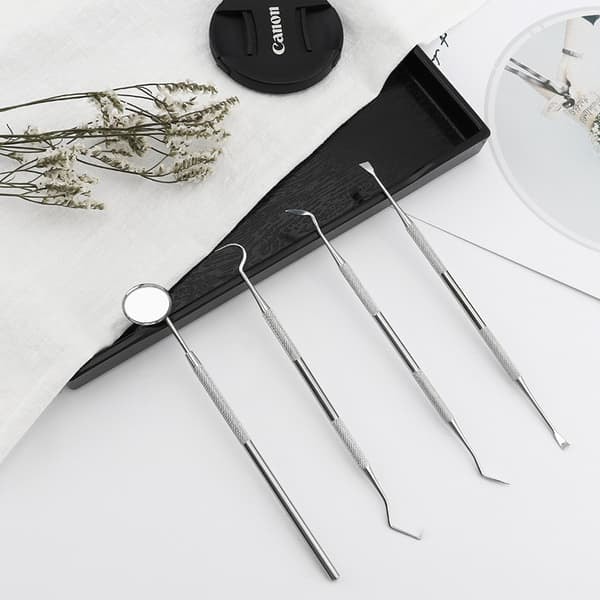 Tandhygienkit i rostfritt stål 4 delar_qq