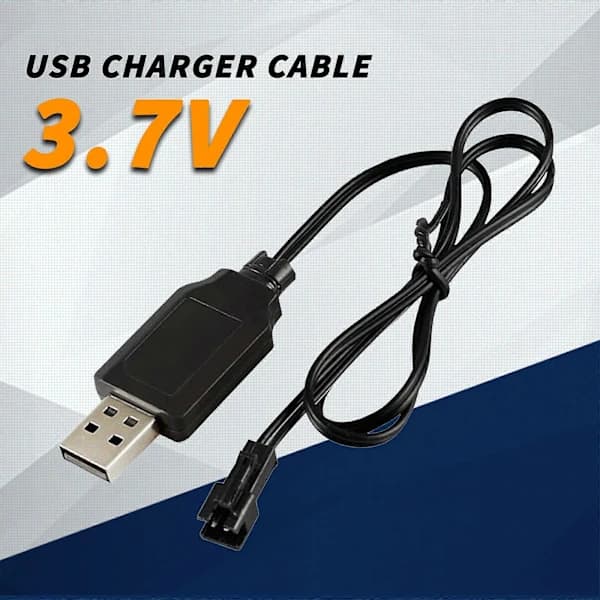 USB-ladekabel for 3.7V batterilader SM-2P Forward RC Bil Fly Erstatning