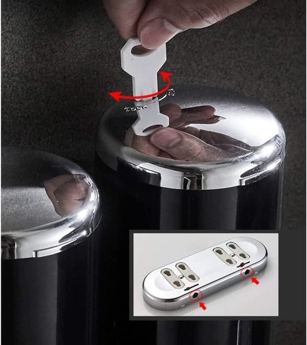 Tvåldispenser Väggmonterad – 500ml – Rostfritt Stål – Vit – Badrum/Kök