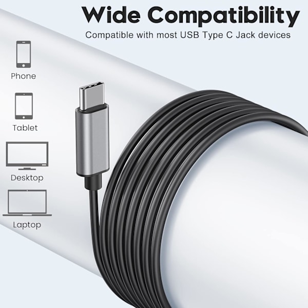 QQX.USB-C Høretelefoner til Samsung Galaxy S23 Ultra S22 S21 FE S20 A53 A54 USB-C Høretelefoner Black