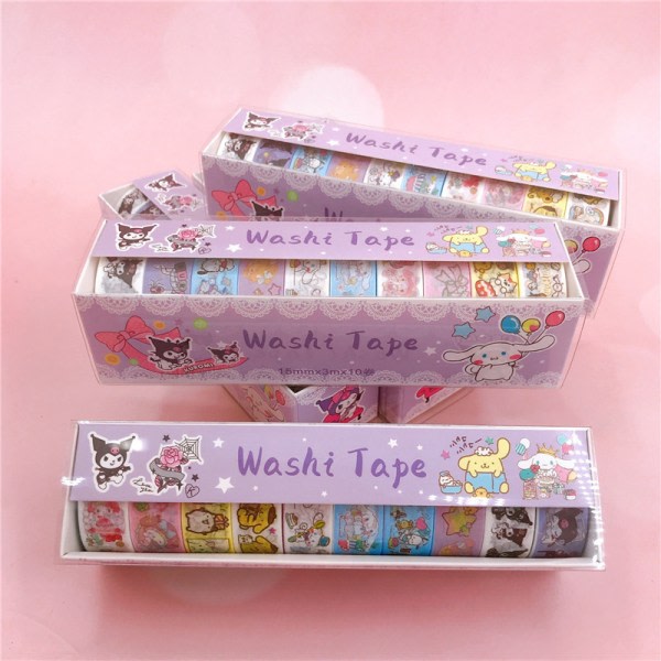 10 st 15mm*2M e Cartoon Washi Tape Maskeringstejp Kawaii Decorati