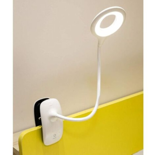 QU/Ulisem LED Klype Leselampe med Berøringssensor Bordlampe for Seng Barn 360° Fleksibel Svanehals Klypelampe USB Oppladbar