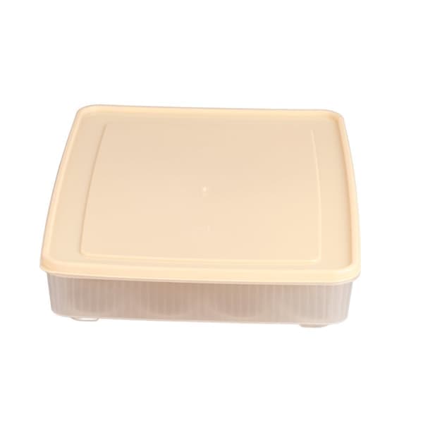 Snabbfryst låda Kylskåp Förvaringslåda Soplåda Matförvaringsbehållare (Beige)