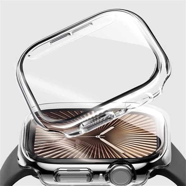 \"QD\" Kotelo A Watch Series 10 42mm -kellolle karkaistulla lasilla - Läpinäkyvä