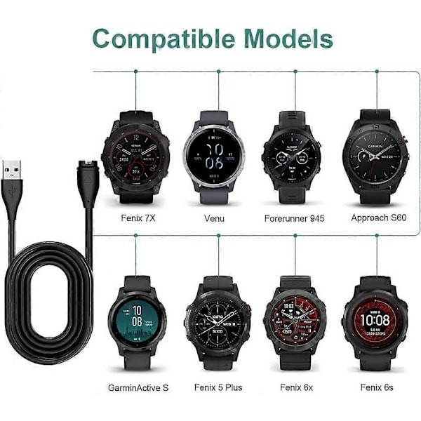 Hurtiglader for Garmin-klokker - Universallader