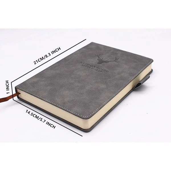 QU-A5-anteckningsböcker - 8,3  \"×5,7  \" - 360 sidor - Grå Gray,A