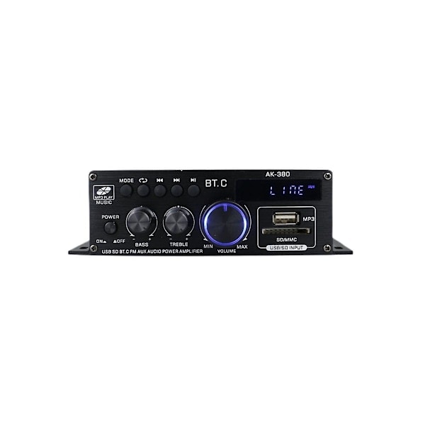 [QD] Ak380 800W 12V Förstärkare Bluetooth Stereo Hem Bil Bas Ljudförstärkare Musikspelare Bilhögtalare Klass D FM USB/SD