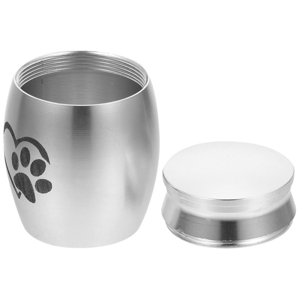 [QD] Rustfri stål kæledyrsurne mindebeholder hundeaske opbevaringsboks sølv 4X3X3CM sølv Sølv 4X3X3CM