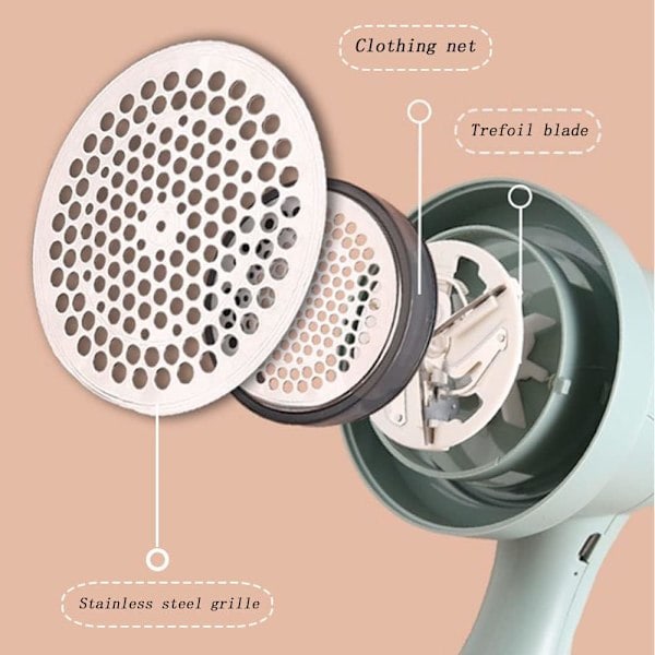 [QD] Elektrisk fnugfjerner og noppefjerner til tøj: Tøj-noppefjerner, Multi-Use Lint Shaver