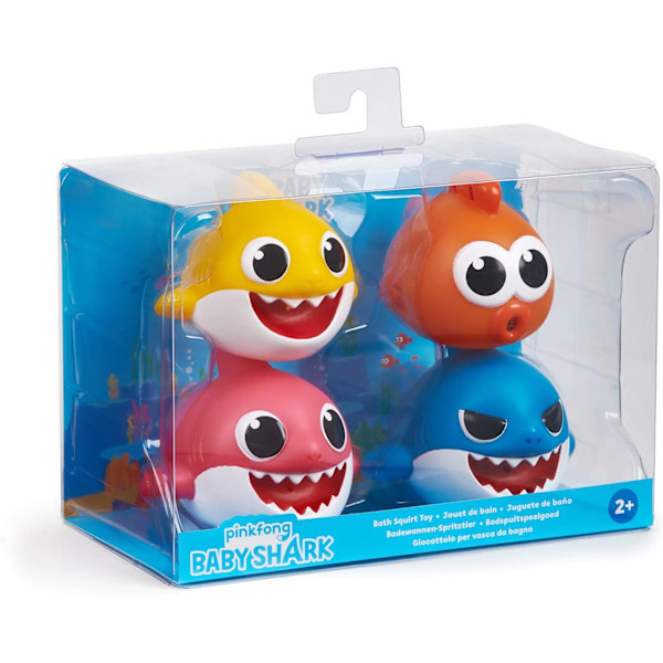 Baby Shark Baby Shark Badleksak med Vattensprut, 4-pack