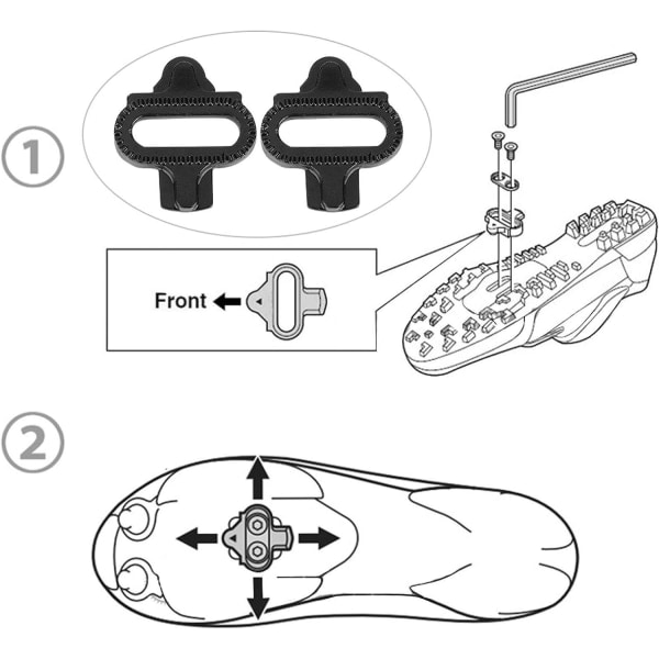 Mountainbikeklossar, 1 par stålcykel SPD Cleat skofäste