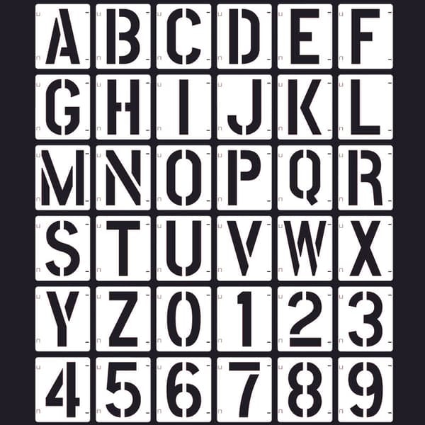 Kirjain- ja numeromallit Art Craft Stencils Kit_qq