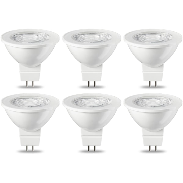 6 st GU5.3 MR16 LED-lampor 5W Varmvit Ej dimbar 220V