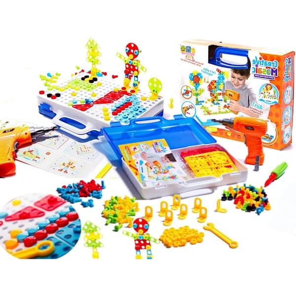 Construction Set with Screwdriver and Building Blocks - 237 Pieces