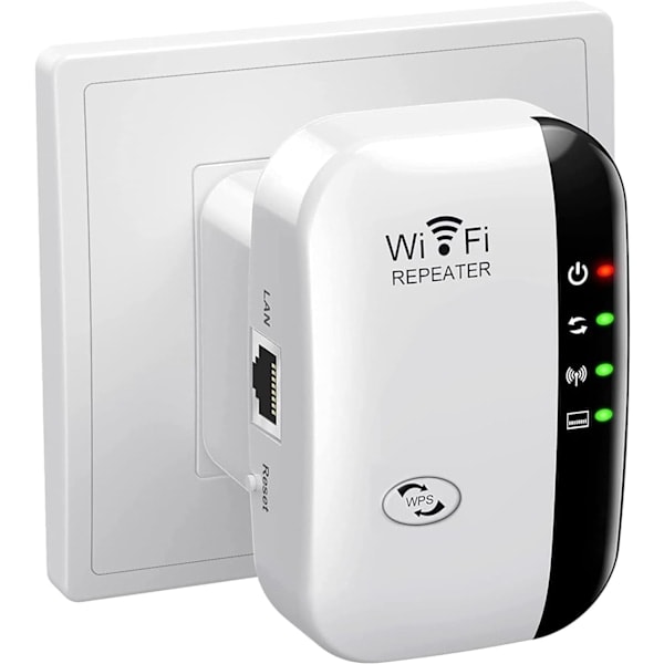 QD-2023 Nyaste WiFi-förlängare, WiFi-förstärkare, Internet Booster - Med Ethernet-port, Snabb installation, Trådlös signalförstärkare för hemmet
