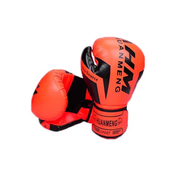 Läderträningsboxningshandskar för barn, tonårsflickor, orange, 10 oz