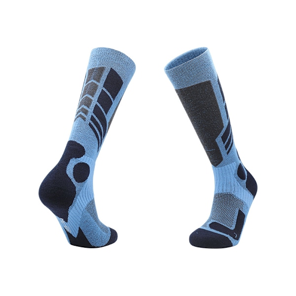 [QD] 1 Par Termiske Skisokker til Mænd - Flerfarvede - Herrestørrelse UK 6-9.5 (EU 39-44) Medium blå/safirblå