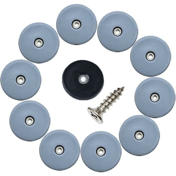 Repskyddande möbelglidare, 22 mm skruvbara möbeltassar med slitstarkt PTFE Teflon-material för bred användning, ljuddämpning och golvskydd