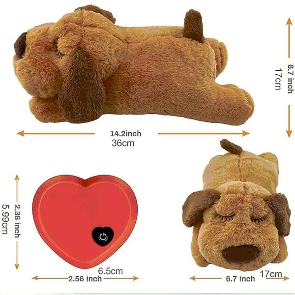 /QUN/Smart Pet Love Snuggle Puppy Sydänsykegosedjur - Ahdistuksen lievitys ja rauhoittava apu42-