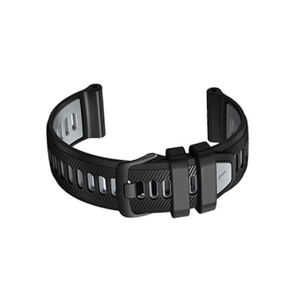 Silikoniranneke Garmin Forerunner 965/955 ja muihin malleihin Musta+harmaa*QN