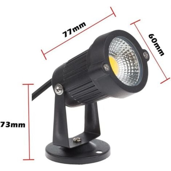 #QD# Set med 4 COB LED-spotlights 5W 220V Justerbara trädgårdsspotlights Utomhusbelysning Trädgårdsterrass (varmvit)