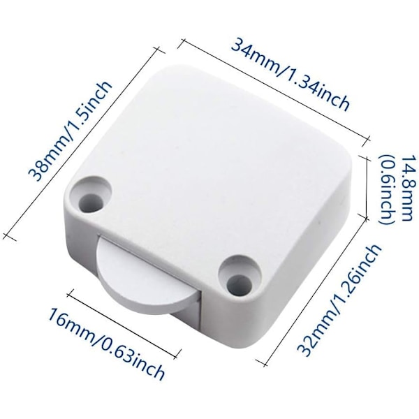 Vit - 1 Styck Skåpdörrsbrytare Skåpbrytare Ljusbrytare Automatisk Skåpbrytare.
