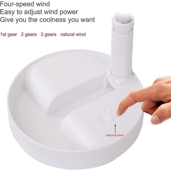 Foldable Floor Fan / Table Fan - Adjustable Design with 7200mAh Battery, Wireless & Versatile Use