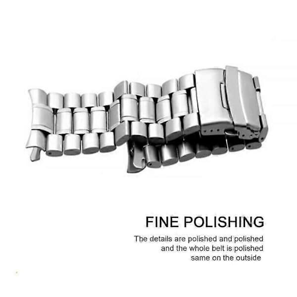Solid Rustfritt Stål Armbåndsur Band Spenne Erstatning 20-22mm [] 24mm