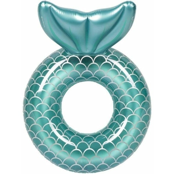 latable Sjöjungfru latable Pool Float - Strand- og Vanddekoration til Sommeren - Legetøj til Børn, 90cm, 1 Styk, Grøn*QN