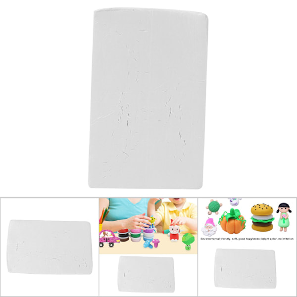 QU/Populär DIY blød modellervoks 250 g enkel monokrom polymer ler (hvid)