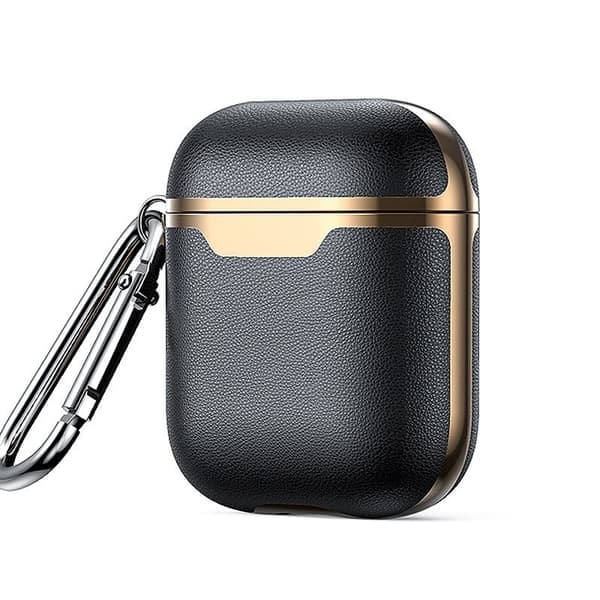 /QD/Beskyttelsesetui til AirPods-Etui - Sort / Guld
