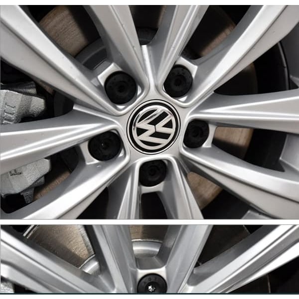 \"QD\" Passer Volkswagen 5-eikers navkapsel dekk logo 135mm (4 stk)