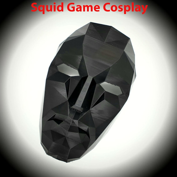 QD-Squid Game Front Man Cosplay Halloween Fetma Svart Black s