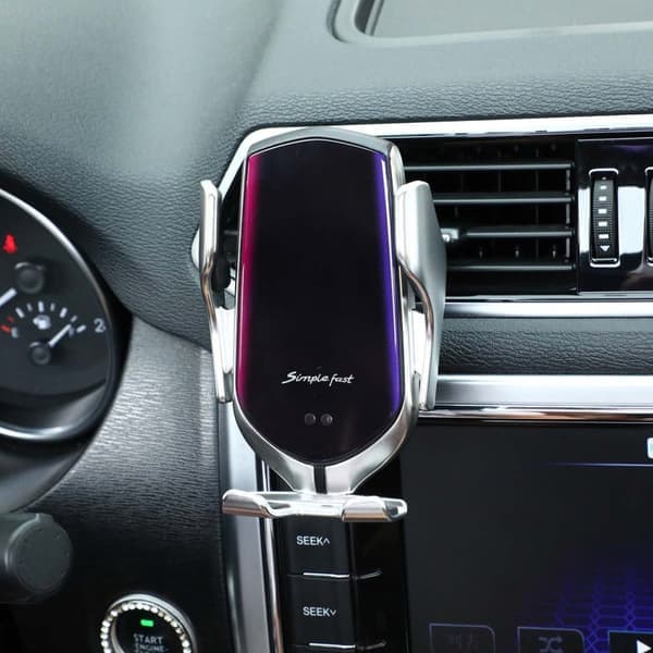USB-C Smart Trådløs Mobillader QI Mobilholder for Bil